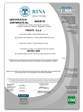 Fraste certificazione ISO 9001 Rina