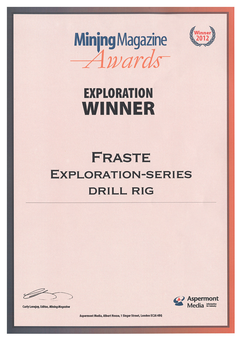 Fraste Mining Magazine Awards 2012